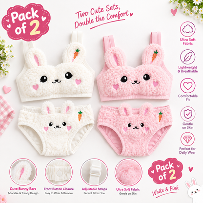 XAYWEAR Cozy Cartoon Bra & Panty Set