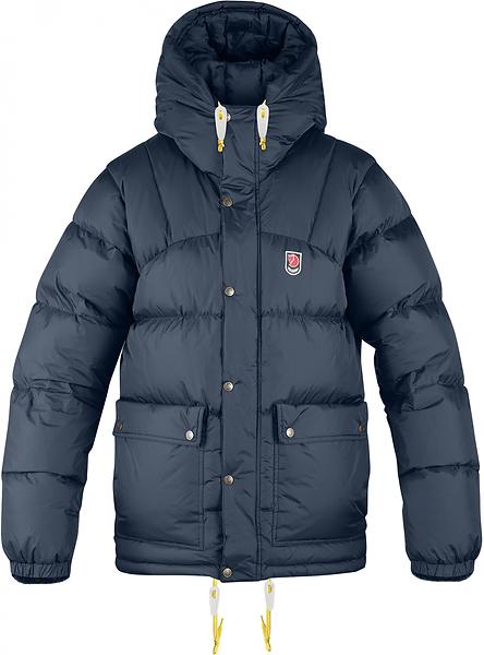 XAYWEAR navy blue puffer jacket with hood and front pockets for cold weather