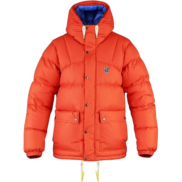 XAYWEAR orange puffer jacket with hood and front pockets for cold weather