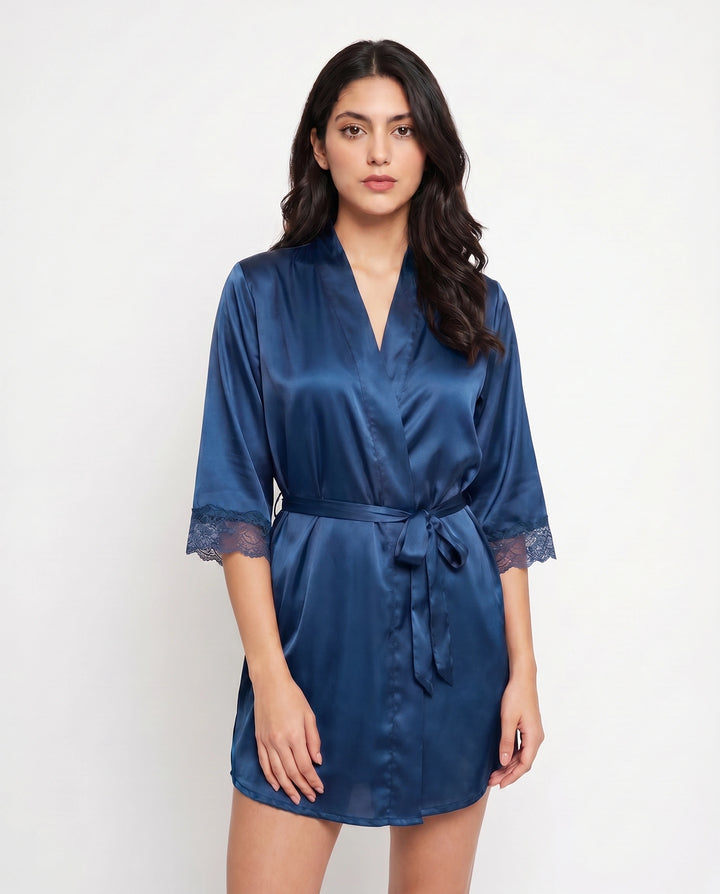 XAYWEAR Allure - Silk Robe with Bra and Panty