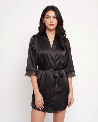 XAYWEAR Allure - Silk Robe with Bra and Panty