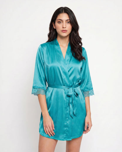 XAYWEAR Allure - Silk Robe with Bra and Panty