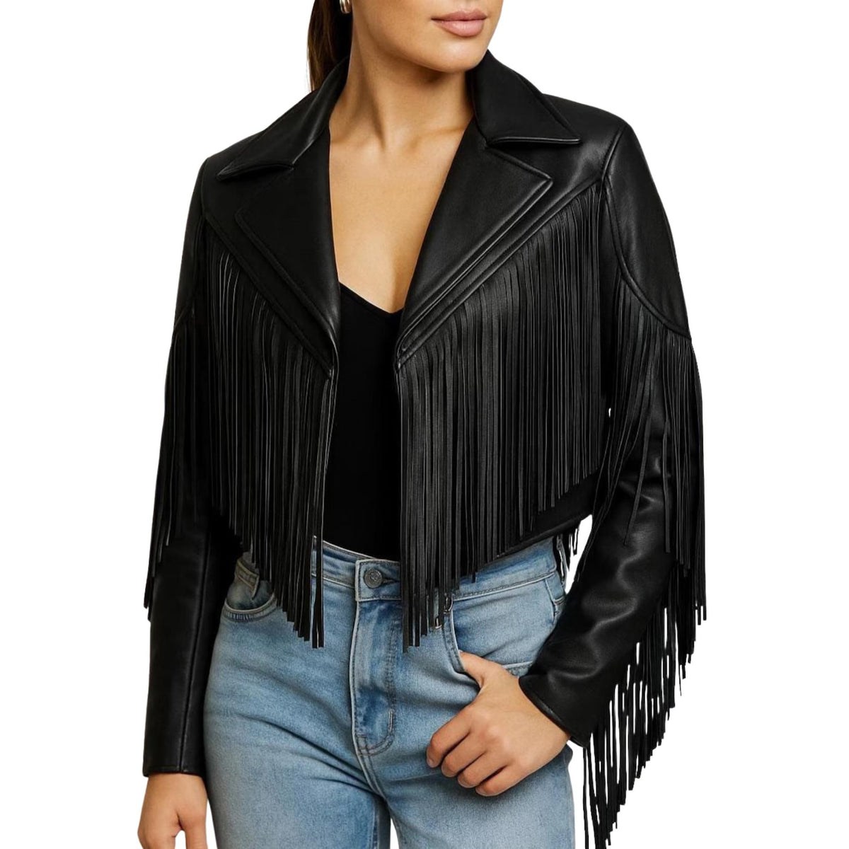 XAYWEAR Stylish Western-Inspired Fringe Jacket