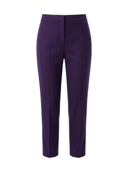 XAYWEAR Royal Plum Mandarin Collar Business Suit