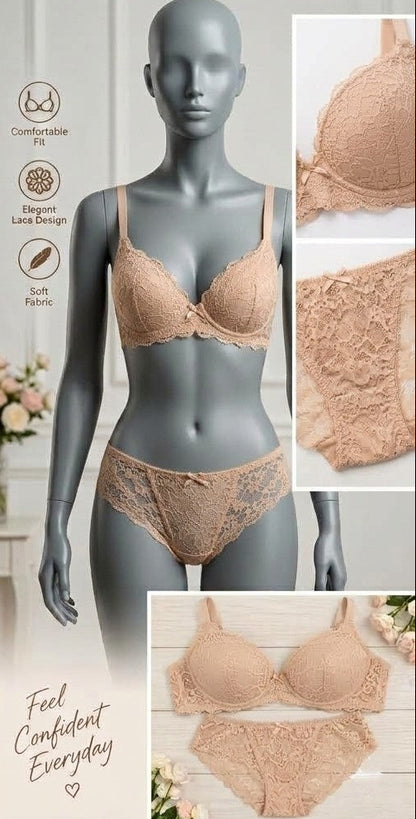 XAYWEAR Bridal Net Bra & Panty Set - PACK OF 2 Exclusive Deal