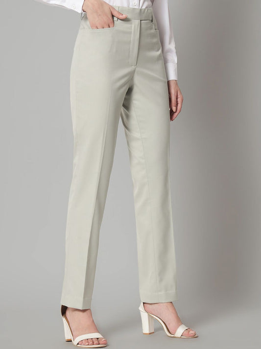 XAYWEAR light green tailored trousers women with a sleek fit for stylish occasions