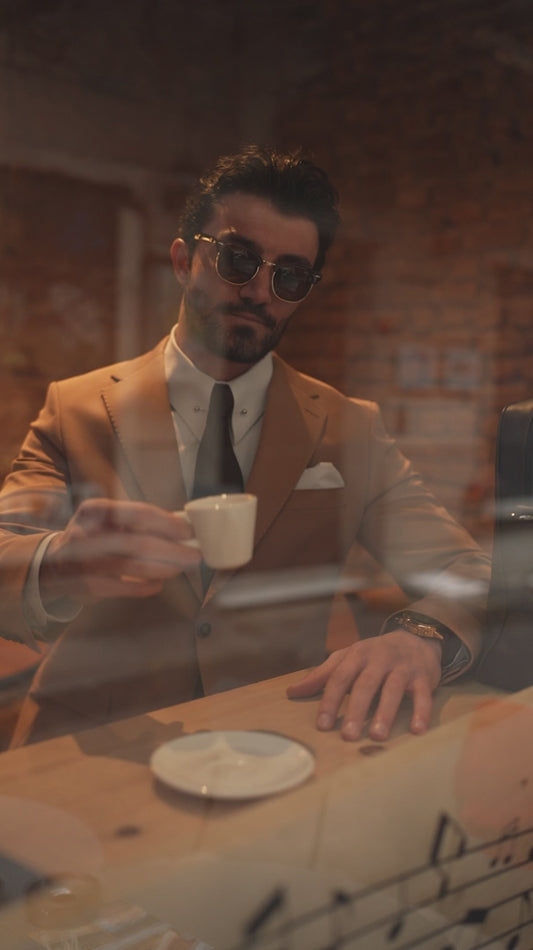 XAYWEAR The Tan Two-Piece Suit for Men with Modern Silhouette