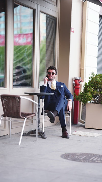XAYWEAR Grace Royal Blue Three-Piece Men Suit