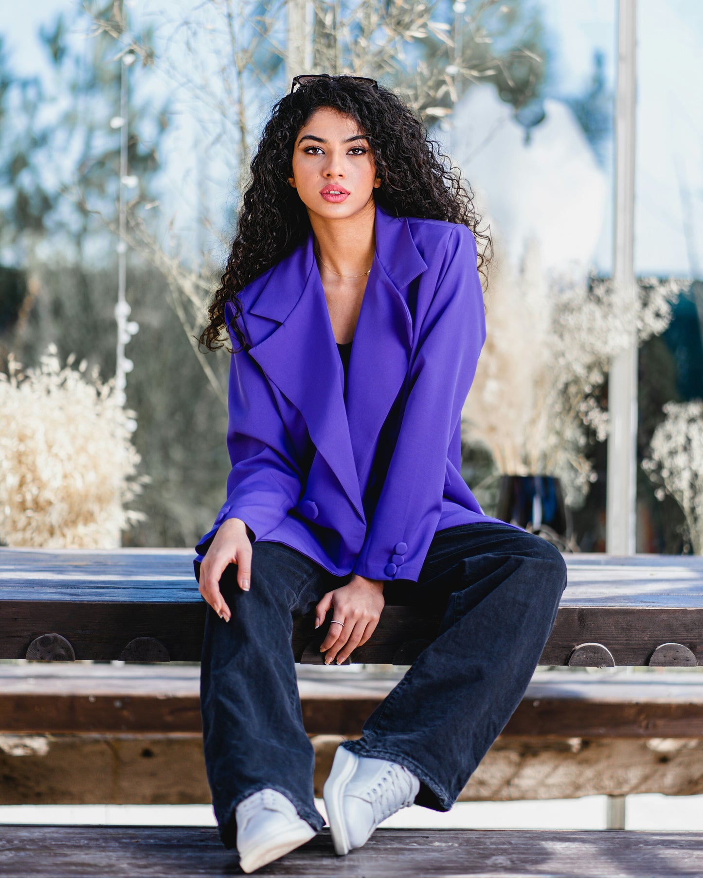 XAYWEAR Purple Formal Blazer Women for Stylish Look