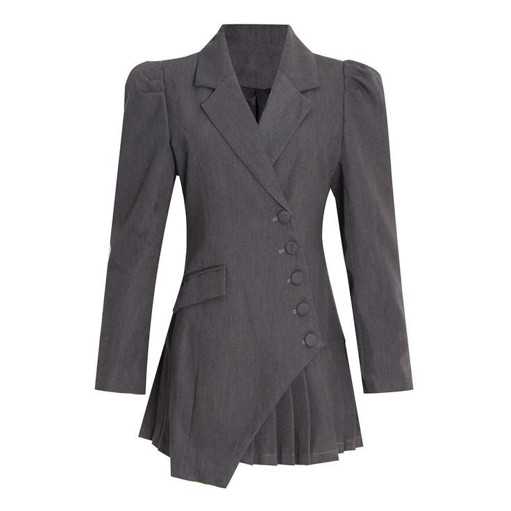 XAYWEAR Pleated Women's Blazer Dress for Stylish Layering - XAYWEAR