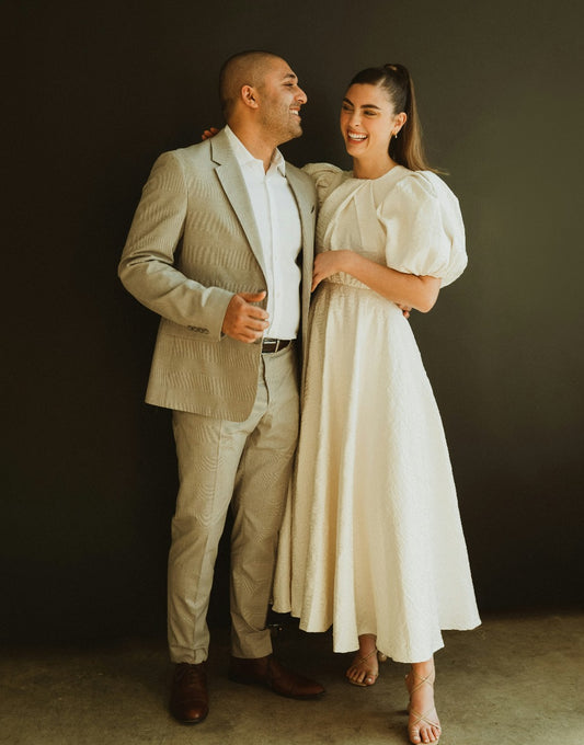 XAYWEAR Premium Bridal Dress with Back Detail - XAYWEAR