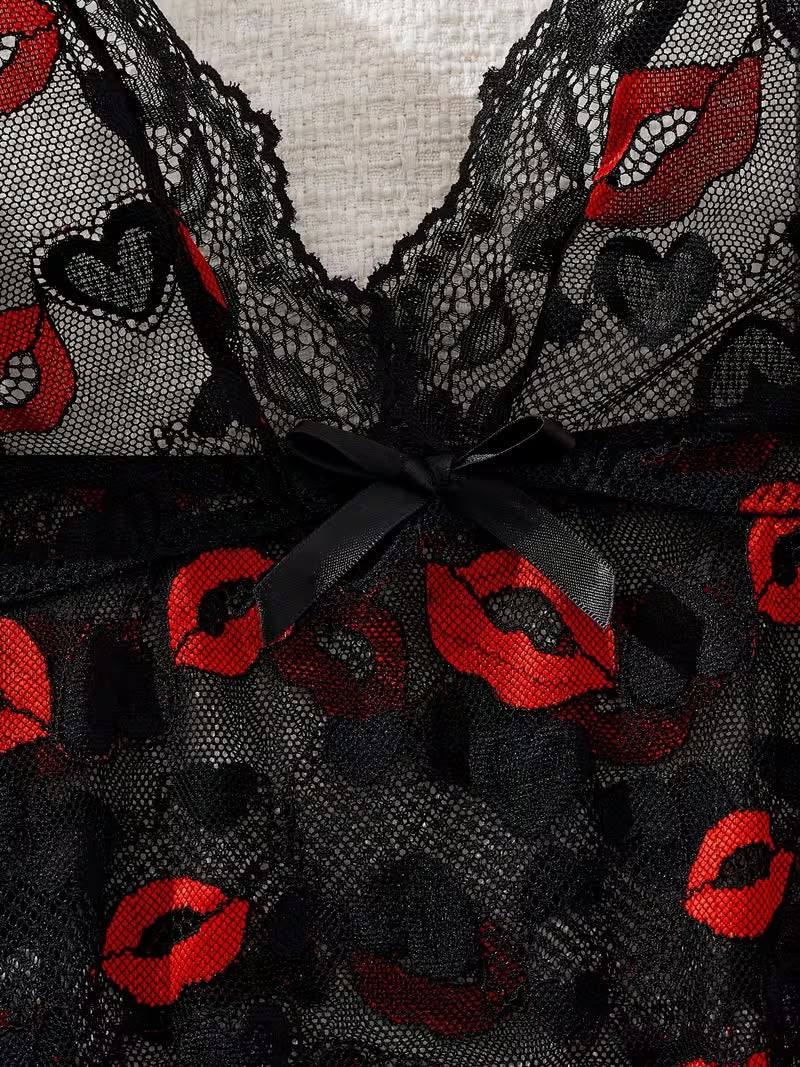 XAYWEAR Women's Stretchable Kiss Babydoll Nighty