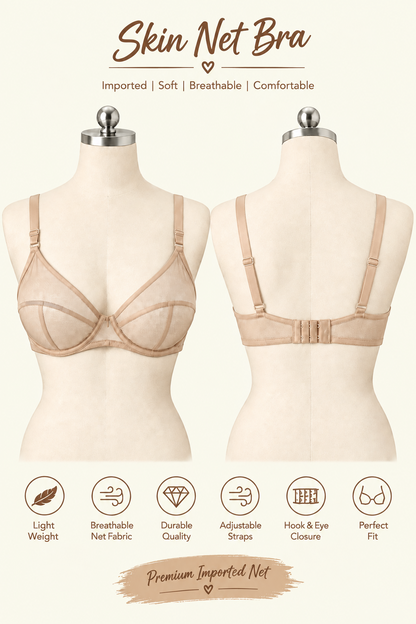 XAYWEAR Elegant Net Bra XYR-B77  -  PACK OF 3 DEAL