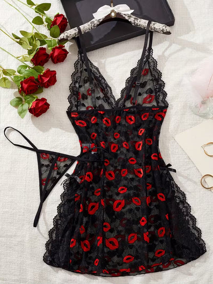 XAYWEAR Women's Stretchable Kiss Babydoll Nighty