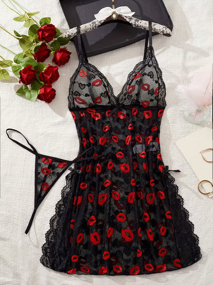 XAYWEAR Women's Stretchable Kiss Babydoll Nighty