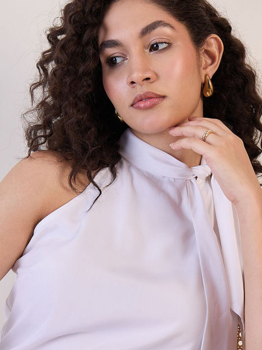Stylish halter top in white designed by XAYWEAR for a chic and elegant look