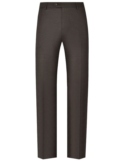 XAYWEAR tailored brown dress pants as part of a stylish suit for men