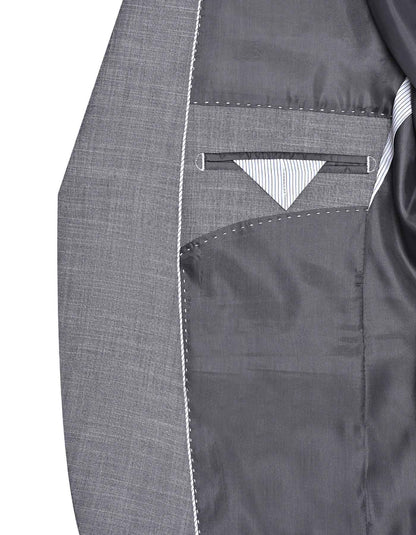 Interior view of XAYWEAR three-piece suit for men showing detailed lining and pocket design