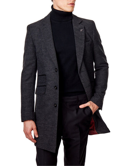 XAYWEAR Tweed Blazer for Business Wear in Dark Gray, Stylish and Tailored Fit