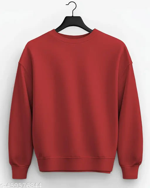 XAYWEAR Unisex Oversized Sweatshirt in Red with a Comfortable and Stylish Fit