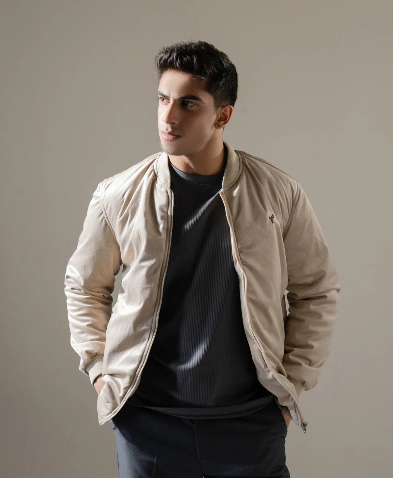 XAYWEAR Winter Jacket for Men in Beige with a Stylish Design and Comfortable Fit