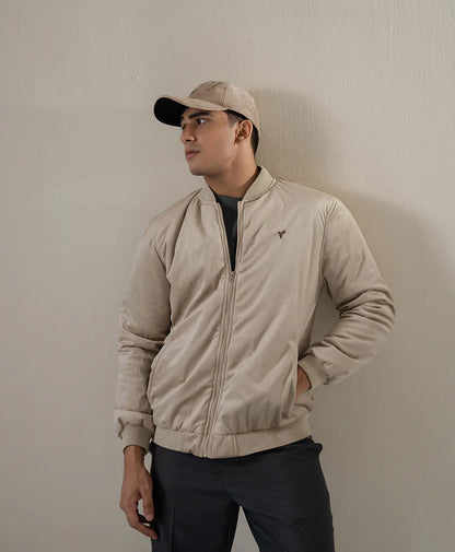 Stylish XAYWEAR winter jacket for men in beige, perfect for cold weather outings