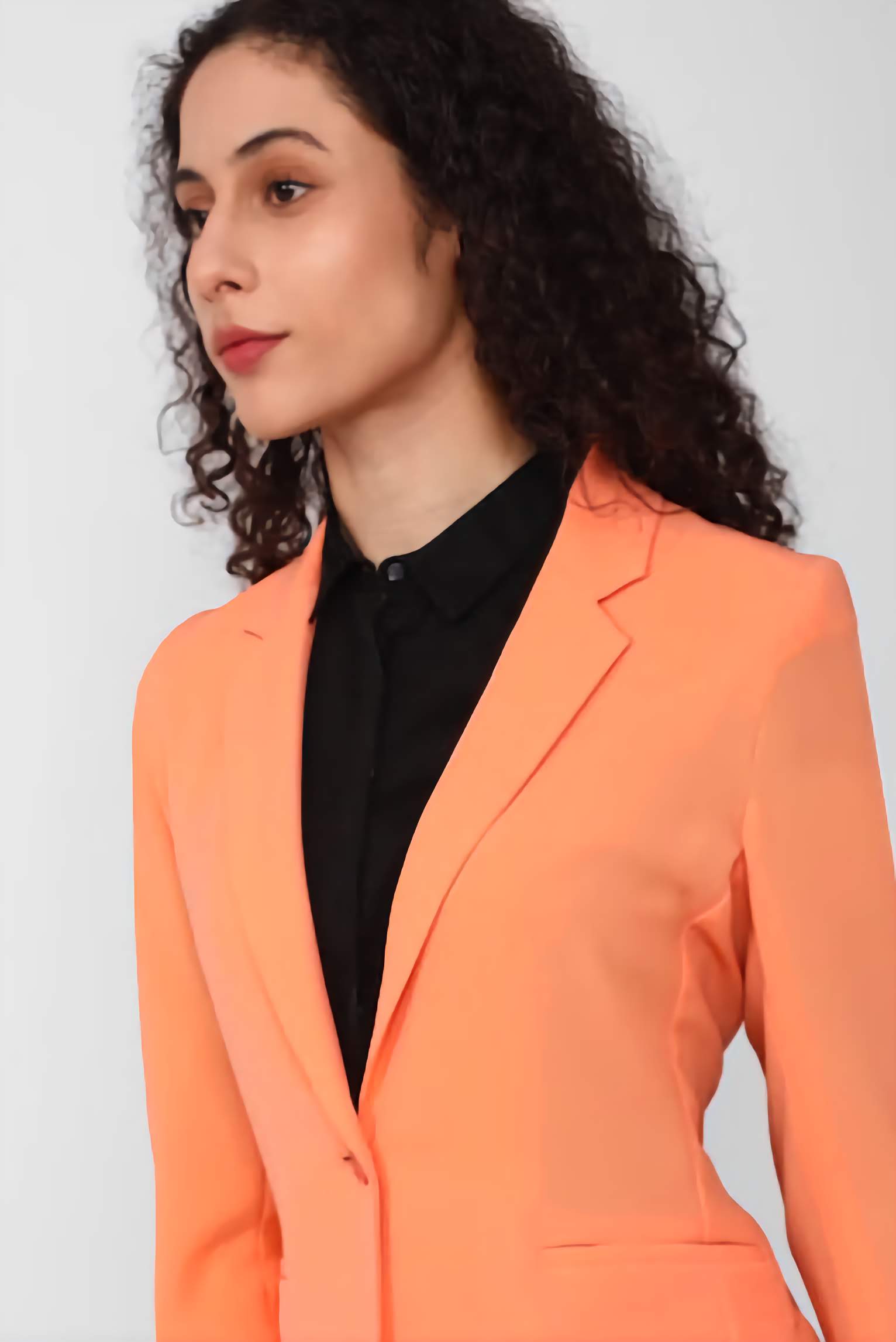 XAYWEAR women's orange blazer suit jacket in a women business outfit with tailored fit