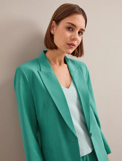 XAYWEAR green blazer for women formal wear with tailored fit and classic lapels